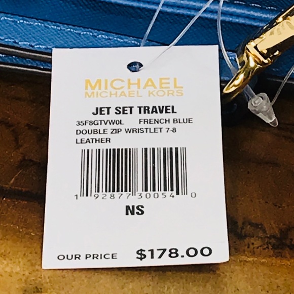 Michael Kors Jet Set Travel Double Zip Wristlet - Picture 8 of 8